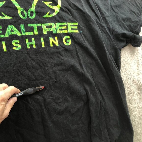 Realtree Men's T-Shirt 3xl Fishing Black Graphic Tee Short Sleeve Casual - Picture 5 of 10